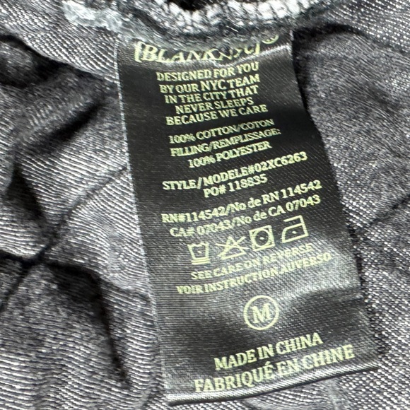 NWOT Blank NYC Quilted Acid Wash Faded Black Button Front Chore Coat Jacket M - Picture 14 of 14